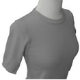 thumbnail image 2 of YEMAK Women's Crewneck 1/2 Sleeve Basic Casual Knit Pullover Sweater MK3664-CHARCOAL-M, 2 of 11