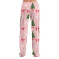 thumbnail image 4 of Hearthz Christmas Pajamas Pants Winter Super Soft Drawstring Sleep Home Pj Pants Fleece Wide Leg Xmas Pants Women, 4 of 6