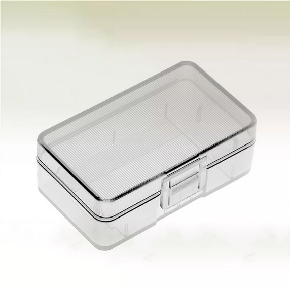 KALLORY 1Pcs Batteries Storage Box Compact Transparent PP Plastic for 9V Battery Home Use and Travel