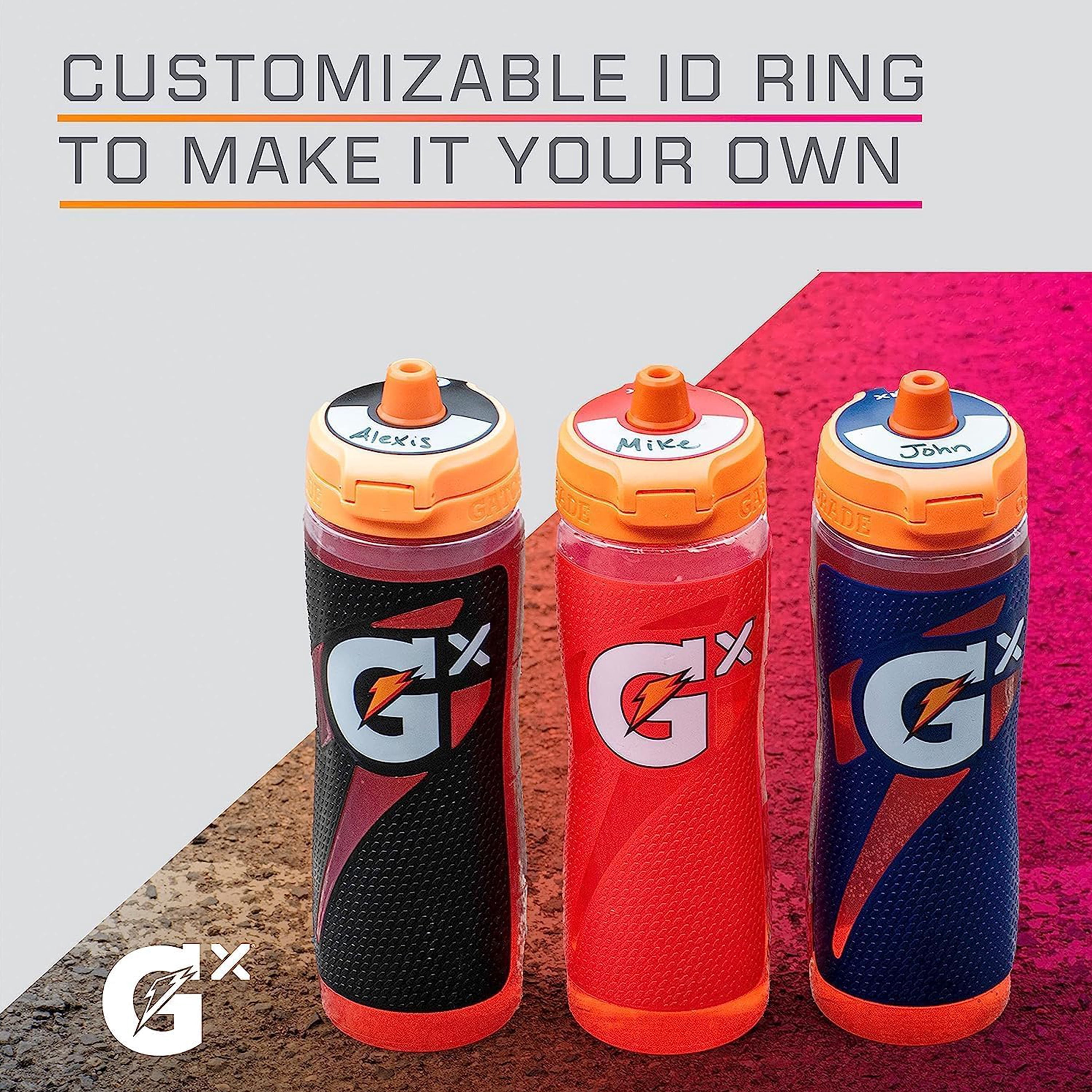 Gatorade Gx Detroit Lions NFL 30 fl oz Non Slip Squeeze Water Bottle, Gx Hydration System