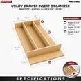 thumbnail image 4 of Rev-A-Shelf Natural Maple Right Size Utensil Drawer Insert, 10-1/4"x19-1/2", 4 of 11