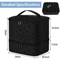 thumbnail image 5 of 1/2 Layers Essential Oil Bag 30 Bottles Portable Nail Polish Storage Bag Cosmetic Large Handbag Organizer with Handle for Travel, 5 of 5