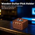thumbnail image 2 of Soporte para púas CoolGift Mart para guitarra eléctrica de madera de nogal, 2 of 8