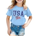 thumbnail image 4 of Graphic Tees for Girls: Short Sleeve Crewneck Tops 5-14 Years Summer Comfortable Blouse for Everyday & Party Wear, 4 of 4
