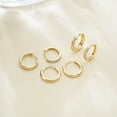 thumbnail image 5 of YEUOYEA 3 Pairs Small Gold Hoop Earrings Set for Women, 14K Gold Plated Hypoallergenic Dainty Cute Huggie Hoops, Jewelry Gift, 5 of 7