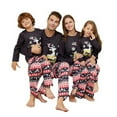 thumbnail image 5 of Matching Family Pajamas Sets Christmas PJ's Letter Plaid Printed Long Sleeve Tee and Bottom Loungewear or One-Piece Jumpsuit, 5 of 7