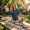 thumbnail image 4 of EGNMCR Patriotic Tablecloths 4th Of July Decorative Tablecloth And Table Runner Independence Day Patriotic Table Linen Set Dining Table Home Decoration Linen tables runner, 4 of 7