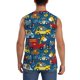 thumbnail image 4 of Balery Vehicles Cartoon with Funny Drivers Camisetas sin mangas para hombre, absorbe la humedad y protege contra el mal olor.-Medium, 4 of 7