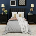 thumbnail image 2 of WJORATA Upholstered Platform Twin Size Bed Frame with Headboard Wooden Slats Support,Black, 2 of 6