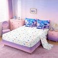 thumbnail image 4 of Manfei Fantasy Sea Turtle Twin Bedding Sets for Kids Boys and Girls, Magical Princess Castle Bedding Comforter Set, Stars Reversible 7 Pieces, 4 of 6