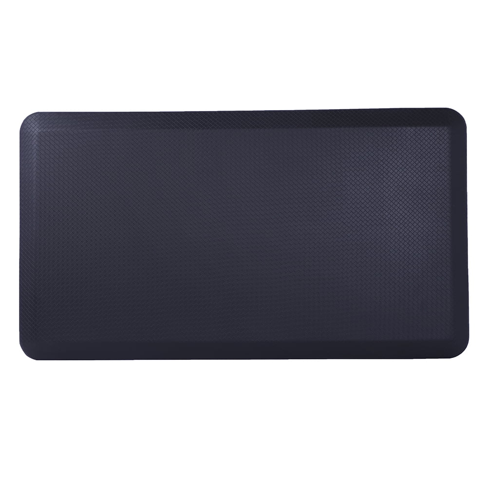 Kepooman 24" x 70" x 1/2" Anti-Fatigue Mats, Comfort Kitchen Mat Kitchen Rug for Indoor Outdoor, Extra Support and Thick Floor Mats, Office Standing Desk Mat Door Mat-Black