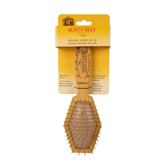 Burt's Bees Double Sided Pin & Hemp Bristle Dog Brush