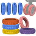 thumbnail image 5 of 8PCS/Set Portable Suitcase Parts Axles with Silent Sound Reduce Wheel Wear Travel Luggage Caster Shoes Trolley Box Casters Cover Suitcase Wheels Protection Cover Silicone BLUE&PINK 8PCS, 5 of 8