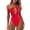 Red, variant on One Piece Swimsuit for Women Cut Out Backless Monokini One Piece Bathing Suit Tummy Control Performance Swimwear for Beach