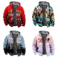 thumbnail image 2 of Roblox-Sudadera con capucha de manga larga para estudiante, suéter grueso con cremallera acolchada y estampado de dibujos animados, cuello suelto, algodón, regalos de navidad, 2 of 5