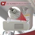 thumbnail image 3 of Visera para automóvil Unique Bargains No.852203X000TX para Hyundai Elantra 2011-2015 lado derecho del pasajero, 3 of 7