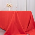 thumbnail image 2 of Efavormart 90x156" Seamless Premium Red 200 GSM Linens Polyester Rectangle Tablecloth Commercial Grade For Wedding Banquet Restaurant, 2 of 11