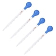 thumbnail image 2 of Goteros de cristal 10 ml escala graduada cabeza de goma Pipettes Tubos de ensayo DIY Medición Pipetos portátiles Accesorios 4 paquetes Inevent TO005759-00, 2 of 7