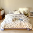 thumbnail image 4 of Juego de Funda Nórdica de Cerezas Moradas para Niñas, Juego de Ropa de Cama de Frutas para Verano 100% algodón., 4 of 7