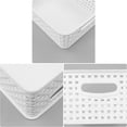 thumbnail image 3 of Isvgxsz Plastic Storage Bins 1 Pack Set-Storage Baskets for Organizing, Woven Design Storage Organizer Bins and Basket for Pantry Shelves Drawers Desktop Closet Playroom Classroom Office, 3 of 7