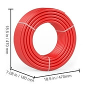 SKYSHALO PEX Tubing 3/4 Inch, 100 Ft Length, PEX-B Flexible Water Pipe for Drinking Water, Suitable for Hot/Cold Water Plumbing, Includes Free Cutter & Clamps, Red