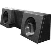 QPower  Qbomb Dual 12 in. Sealed Subwoofer Enclosure GM Behind Seat Single Cab