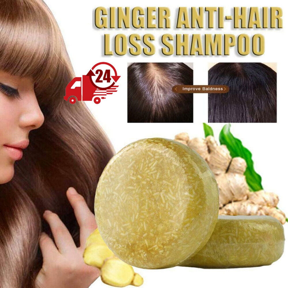 5 Pack Ginger Hair Regrowth Shampoo Bar, Anti Hair Loss Ginger Shampoo