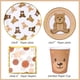thumbnail image 5 of Set de artículos de fiesta con diseño de oso de peluche para 24 invitados, color marrón, 5 of 9
