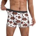 thumbnail image 3 of Mens Underwear, Chocolate Print No.J98 Sexy Mens Underwear Boxer Briefs, Breathable Boxer Briefs for Men, 3 of 5
