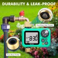 thumbnail image 3 of RESTMO Sprinkler Timer, Pure Brass Inlet & Outlet Water Timer, Garden Hose Timer with 3 Separate Programs for Automatically Water Lawn and Control Drip Irrigation, 3 of 10
