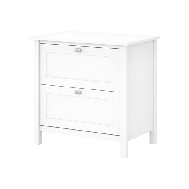Bush Furniture Broadview Classeur Latéral à 2 Tiroirs en Blanc Pur