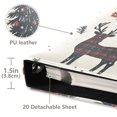 thumbnail image 3 of FORMRS 3 Ring Photo Album 4"x6" Self Adhesive Large Capacity PU Leather Cover, Beige Christmas Forest, 3 of 7