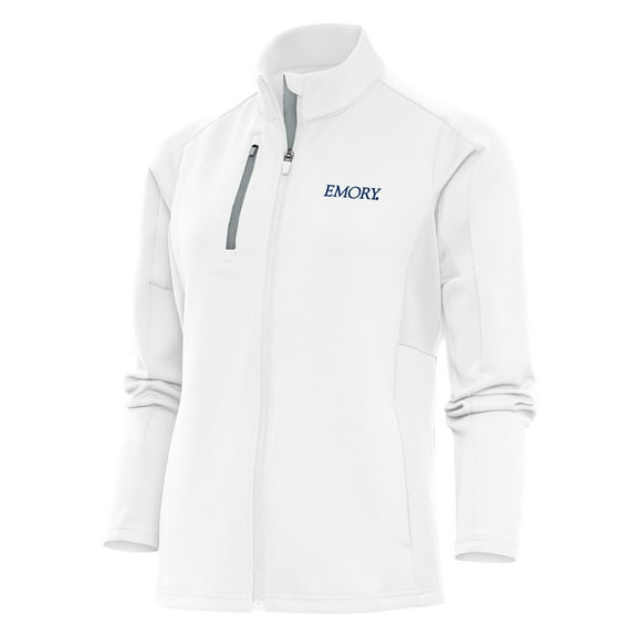 Women's Antigua White Emory Eagles Generation Full-Zip Jacket
