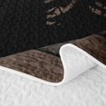 thumbnail image 5 of Erosebridal Silhouette Wolf Quilt King for Boys Men, Rustic Wood Plank Cabin King Coverlet Set, 3pcs, 5 of 7