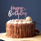 thumbnail image 3 of Paquete de 6 adornos para tartas de cumpleaños de oro rosa, acrílico con purpurina de doble cara, decoración para tartas/decoraciones para magdalenas, suministros de decoración para fiestas de cumplea, 3 of 5