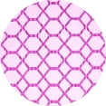 thumbnail image 1 of Ahgly Company Indoor Round Trellis Pink Contemporary Area Rugs, 4' Round, 1 of 4