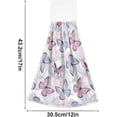 thumbnail image 3 of SKYSONIC 2 PCS Hanging Hand Towels Butterflies Pink Blue Hand Dry Towels for Kitchen & Bathroom,Hanging Towel Set with Hanging Loop, 12"x17", 3 of 6