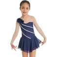thumbnail image 3 of YEAHDOR Kids Girls Mesh Long Sleeve Chiffon Ballet Leotard Figure Ice Skating Dance Dress, 3 of 7