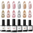 thumbnail image 1 of Set de esmaltes de uñas Modelones Cat Eye Gel holográfico 6 colores, 1 of 9