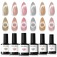 thumbnail image 1 of Set de esmaltes de uñas Modelones Cat Eye Gel holográfico 6 colores, 1 of 9