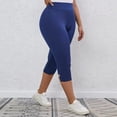thumbnail image 7 of cfhntfmh Womens Summer Plus Size Capri Legging Crop Tights Workout Capri Yoga Lounge Pants, 7 of 7