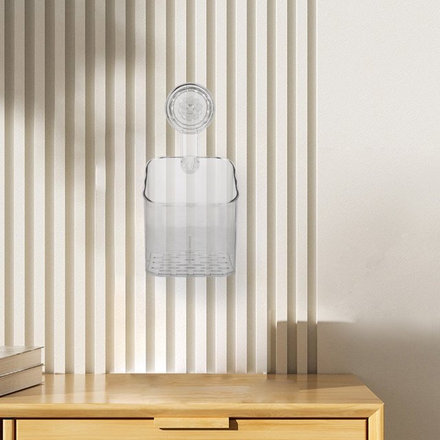 WEUVEB Estante De Ventosa Transparente Para Y Cocina Almacenamiento Fácil Sin Daño En Pared
