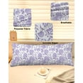 thumbnail image 2 of Purple Flowers Body Pillow Cover 20 x 54 Inch Decorative Pillow Cover Botanical Floral Vintage Wildflower Lumbar Pillowcase Seasonal Rectangle Cushion Case for Couch Sofa Bed Living Room, 2 of 7