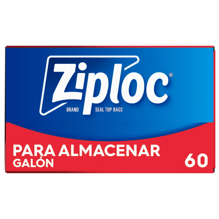 Ziploc Grip'n Seal Top Freezer Bags, Size Medium (60 bags), Large (50 bags)