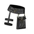 thumbnail image 1 of serony Goth Rock Steampunk Punk Rivet Waist Leg Bag Hip Motorcycle Messenger Pack, 1 of 9