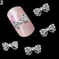 thumbnail image 4 of UDIYO 10pcs Nail Art Tips Stickers Decor Bowknot Alloy Jewelry Multicolor Glitter Rhinestone, 4 of 7