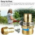 thumbnail image 6 of Luxtrada Garden Hose Repair Mender Kit Hose Connector 3/4-5/8 Male Female Connector w/ Stainless Clamp Set, 6 of 11