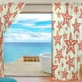 thumbnail image 4 of FREEAMG Marine Nautical Ornament Sheer Curtains Window Voile Panels Drapes Tulle Curtains, Semi Sheer Curtains 78 Inches Long for Living Room Bedroom, Set of 2, 4 of 4