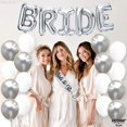 thumbnail image 2 of KatchOn, 23pcs Silver Bride Balloons Set - 16 Inch | Silver & White, for Bachelorette Party Decorations | Bridle Shower | Bride and Latex Balloons | bride Balloon Bachelorette, 2 of 4