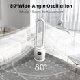 thumbnail image 3 of VAJIAZA 35" Bladeless Tower Fan with Remote, 1000CFM Quiet Cooling Air Circulator with 3 Modes & 3 Speeds, 12H Timer, 60° Oscillation, Recommended Use in Home, 3 of 6